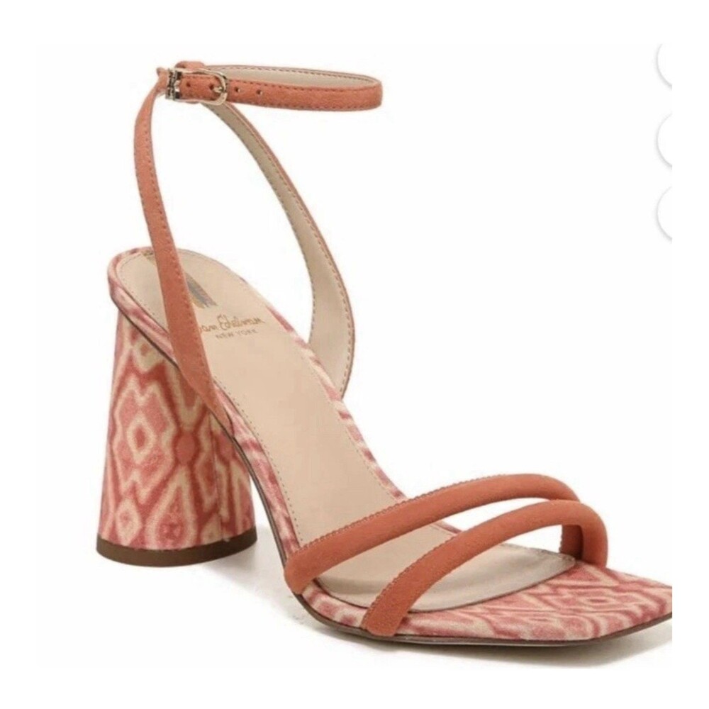 Sam Edelman Block Heel Sandal 9 Strappy Open Toe Y2K Party Bright Wedding Pink